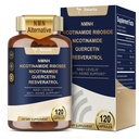 Totaria NMNH (Dihydronicotinamid Mononukleotid), NMN Alternativní doplněk w / Niacinamid (Vitamin B3), Quercetin, Trans- Resveratrol, Podpora NAD +, Kožní buňky zdraví *, Anti- Aging & Energy, 120 Caps