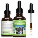 Pet Wellbeing Pet Melatonin pro psy - Podporuje Adrenální zdraví, Cortisol Balance, pomáhá udržovat normální spánkové vzory - Veterinarian- dávkovaný tekutý doplněk 2 fl oz (59 ml)