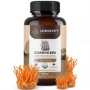 Organic Cordyceps Houbové kapsle dodatek (120) 124; Pure Fruiting Body 10: 1 Vysoká síla extrakt 124; 30% Beta-D Glucans CLAS124; 9,000mg Surové Ekvivalentní Per Serving CLAS124; Energy, Stamina & Oxygen Support