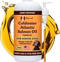 Natural Dog Company Coldwater Atlantic Salmon Oil for Dogs (16oz) - Senior Dog Fish Oil Supplement with Omega 3, Easy to Digest for Senior Dog Fish Oil, Liquid Dog Fish Oil Joint Supplement