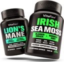Lions Mane Houba + Irský Moss Moss - Brain Booster Paměť & Energy + Imunitní podpora, Joint & štítné žlázy a Gut zdraví