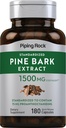 Piping Rock Pine Bark Extract Kapsle 124; 1500mg CUP124; 180 Count CUP124; Non- GMO, gluten zdarma dodatek