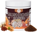 Houbová káva, instantní Houba Káva Houba Powder Blend (20 Servings) s Cordyceps, Reishi, Lví hříva, Shiitake, King Trumpet, Houbový dodatek pro energii, Focus, imunitní podpora
