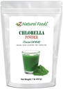 Z Přírodní potraviny Chlorella Powder, Praštil buněčné zdi rostlinného proteinu, Blue Green Algae Superfood Powder, ideální pro smoothies, Nápoje, recepty, syrové, Non GMO, gluten zdarma, Vegan, 1 LB
