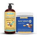 WONDER PAWS Omega Max Fish Oil Plus Daily Multivitamin Chews - pro Psí společné zdraví, Kožní vlhkost, Podpora imunitního systému & Daily Wellness - Omega Max 16 Ounces - Multivitamin 60 Chews