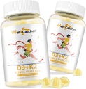 Vitamin D3 K2 Gummies - Vitamin D3 5000IU K2 (MK-7) 120mcg doplňky s vitaminem B Komplexní cukr zdarma pro dospělé děti podporuje kosti zuby síla imunitní Mango Flavor 60 Počítá 2 balení
