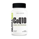 NutraBio CoQ10 Dietní dodatek s bioperine, zdravé srdeční funkce a buněčná výroba energie, 200mg - 60 Kapsle