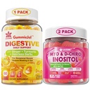Bundle: Ginger Chews dodatek Gummies & Inositol Gummies Ideal 40: 1 Poměr Myo & D-Chiro Inositol