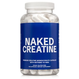 NAKED Creatine Monohydrate Capsules - Micronized Creatine Pills for Strength, Muscle & Recovery - NSF Certified, 2.5g Per Serving, 75 Servings - Vegan, No Fillers