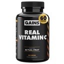 Zisky ve velkém Real Vitamin C, Imunitní podpora Žvýkací, Přírodní vitamíny s Citrus Bioflavonoidy, Celé jídlo Vitamin C dodatek ze zdrojů rostlin, Vegan doplňky pro ženy a muže, 60 Tablety