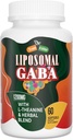 Lipozomální GABA s L- Theanine doplňky 1200mg - High Absorption GABA Complex s Ashwagandha, Heřmánek, Tart Cherry Bylinné doplňky pro muže a ženy, 60 Softgels