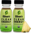 Ethan 's Organic Clean Energy Shots Ananas, Sugar Free Natural Pre- Workout Focus Boost, Gluten Free, Vegan, B6 & B12 Vitamin C se Zeleným Tea Extract a Guayusa (2 balení 2oz střel)