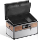 Glosen Medicine Lock Box, Locking Medicine box, Security Lock Boxy Medium Black CLAS12 x 7.68 x 7.87 Inch, První pomoc Klíč trezor na léky