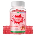 Glycinát hořečnatý Gummies 1000mg - Bezcukerný hořčík doplněk draselný s vitaminem D, B6, CoQ10 pro klidnou náladu a spánkovou podporu - 60 Jahodové gumy