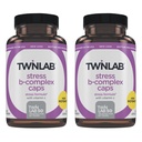Twinlab Stress B-Complex Caps - Kompletní B-Complex & 1000 mg vitamin C - Dodatek pro energetickou podporu s vitaminem B12 a B6-100 Kapsle (Balení po 2)
