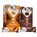 NuGo Slim 24ct Variety - křupavé arašídové máslo 12 barů & Brownie Crunch 12 barů, 16g protein, Keto Friendly, Gluten Free, 24 počet