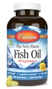 Carlson - Nejjemnější rybí olej, 700 mg Omega-3s, Norský doplněk rybího oleje, Wild Catched Omega33 Fish Omega33 Fish Oil, Udržitelně sourced Fish Oil Kapsle, Omega 3 Dodatek, Lemon, 240 Softgels