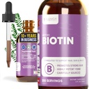 Rejuvica Zdraví Aktivní Biotin - Advanced Liquid Biotin Dodatek - 5000mcg Podpora vlasů kůže a hřebíky