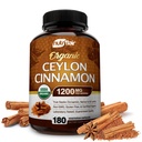 NutriFlair Organic Ceylon Skořice (100% Certified Organic Ceylon Skořice) 1200mg na Serving, 180 Kapsle - Sponky, Zánět, Antioxidant