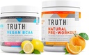 Truth Nutrition Natural Athlete Workout Stack - Vegan BCAA (Růžová limonáda) + přírodní precvičení (Orange Tangerine)