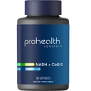 ProHealth NADH + CoQ10 - Zvýšení NAD + PHARMAN 124; 60 Day Supply PHARMAN 124; Pure NADH 25 mg, CoQ10 100 mg PHARMAN 124; 60 Acid Resistant Capsules 124; Energy GARMAN 124; Focus PHARMAN 124; ATP Production
