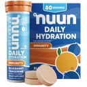 Nuun Imunity Electrolyte Tablety s vitamínem D, C, E, & A, Ginger, Elderberry, Magnesium & 4 Ostatní esenciální elektrolyty, Vegan, Borůvkový tangerine, 8 balení (80 Služeb celkem)