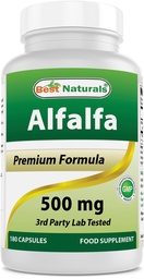 Nejlepší Naturals Alfalfa Green Super Food 500 mg 180 Kapsle (180 Počet balení po 1)