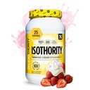 Izolát syrovátkového proteinu Isothority, Whipped Cream Strawberry, 2 lb - Ultra absorbovatelné rozvětvené řetězce aminokyselin (BCAA) Prášek s 25g per Serving, Nízký karb - Build Muscle & Accelerate Recovery