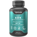 Naturalis Vegan Vitamin ADK s 50mg Tocotrienol a CoQ-10 IR 124; Nano-Emulgované v EVOO pro lepší absoprtion IR 124; Non- GMO, Soy Free a Vegan Society Certified IR 124; 180 Veggie Softgels (Karagenan zdarma)