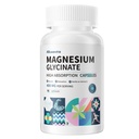 Glycinát hořečnatý 400 MG na podání 100% chelatovaný pro vysokou absorpci, Gentle On Stomach, Non- GMO, 90 Vegetariánských kapslí