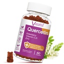 Quercetin Gummies, Quercetin s vitaminem C zinek, Bromelain, Elderberry a vitamín D, Imunitní podpora dospělých dětí, Ženy Muži, 60 Žvýkací žvejkačky