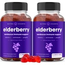 NutraChamps Elderberry Gummies, Sambucus Elderberry Gummies pro dospělé a děti, Vitamin C, Propolis & Echinacea, Max Silní Imunitate Support Gummies, Natural Berry Flavor, 120 Gummies (Balení po 2)