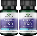 Swanson Sunactive Non- Irritating Iron 15 miligramů 90 Kapsle (2 balení)