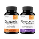 Sandhu 's Quercetin 1000mg & Quercetin s Bromelain 1000mg Per Serving Bioflavonoidy dodatek Komplex 124; Podporuje imunitní zdraví pro muže a ženy