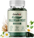 Valerian Root Gummy, Organic Valerian Root for Sleep & Stress Relief, Vylepšený s heřmánkovou květinou pro dospělé, Childs- Friendly, Apple Flavor, 60 Counts
