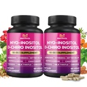 BMVINVOL 2 Pack Inositol Supplement- Myo-Inositol a D- Chiro Inositol Ideal 40: 1 Poměr - Plus Berberine, Skořice, Ashwagandha + 5 More- 60 Day Supply