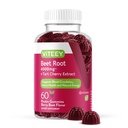 Viteey Beet Root Gummies 4000mg s Tart Cherry - pro podporu zdravého krevního tlaku - Vegan, želatina zdarma, gluten zdarma - Chutné žvýkací Berry Beet ochucené Gummy