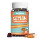 Sugar Free Ceylon Skořice Gummies 2000MG, Skořice dodatek s chromem a Skořice Bark, Vegan, Non- GMO, Gluten Free, 60 Gummies