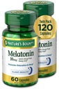 Nature 's Bounty Melatonin, Promotes Relaxation and Sleep Health, 10mg, Kapsle, 60 Ct (2 balení)