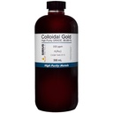 Pravé koloidní zlato - 200 ppm - 99.99 +% čistoty - 500 ml (16.9 Fl Oz) v čiré plastové lahvičce bez BPA- Made in USA