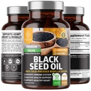 Nutriční N1N Premium Black Seed Oil [Max Strength, 1000 mg] 100% Cold- Pressed Nigela Sativa na podporu trávení, imunitního systému a společného komfortu a mobility, 120 Caps