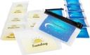 Plastové vaky pro Am Pm Travel Med Pocket Pharmacy, Barevné kódované, Předvyznačené dny v týdnu Pill Organizátor 2 krát denně pro medicínu, Vitamíny, 4x3 Inch Zip Closure