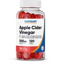 Nutricost jablečný ocet 500mg, 120 gumové, jablečné ochucené - Gluten Free, Non- GMO, No Corn Syrup
