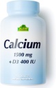 ALFA VITAMINS vápník 1500mg & vitamín D3 400 IU, podporuje kostní zdraví a imunitní systém, esenciální vitaminy pro silné kosti a zuby, vápník Citrát dodatek s vitamínem D3, 60 Tablety