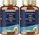 Totaria Urolithin A Supplement 1000mg s NAD, CoQ10, Supplement for Women 120 Softgels for Muscle Energy Antioxidants (Balení po 2)