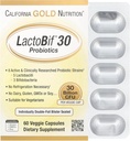 California Gold Nutrition LactoBif ® 30 Probiotika, 30 miliard CFU, 60 Veggie Kapsle
