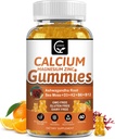 1200mg vápníkové gumy s vitaminem D3, K2, B12 & B6 - Komplexní rostlinný doplněk hořčíku s glycinátem, draslíkem, mořským mosem, Ashwagandha kořen pro sílu kostí a zubů, svalovina a imunita