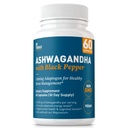 Dr. Tobias Ashwagandha Kapsle, 1300mg Organic Ashwagandha Root Extract Per Serving with Black Pepper, Calming Adaptogen, Energy & Focus Dodatek, 60 Vegetariánské Kapsle