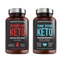 Vitamin Bounty Tune Vaše Keto a Burn na Keto Bundle - Keto Multivitamin, Calorie Hoření pro ženy a muže, Premium Malina Ketony, Energetická podpora - Bundle 60 Kapsle každý