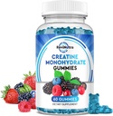 Svalovina Monohydrát Žvýkačky pro muže a ženy, Žvýkací krém Monohydrát s vitaminem B12 pro růst svalů a recovery- Vegan, Smíšené Berry Flavor, 60 Žvýkačky